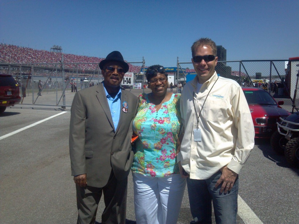 Pastor Willie Moorer and his wife Rhonda "Winners" of An Energize Day at Taladega